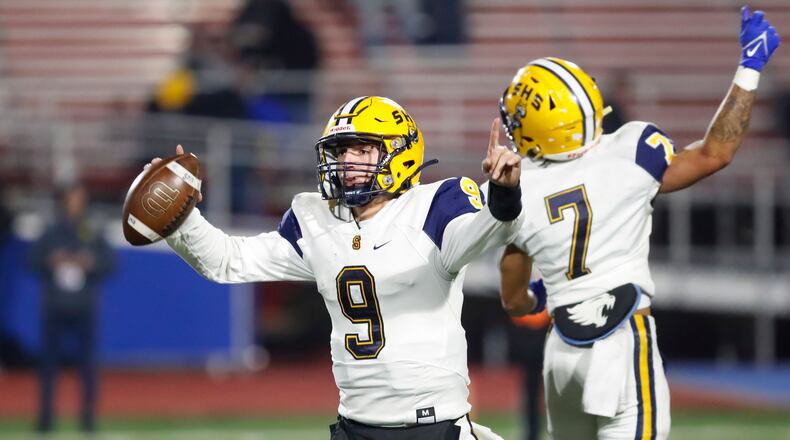 Springfield defeated Cincinnati Moeller 28-24 in the Division I state semifinals at Piqua on Friday, Nov. 25, 2022. Michael Cooper/CONTRIBUTED