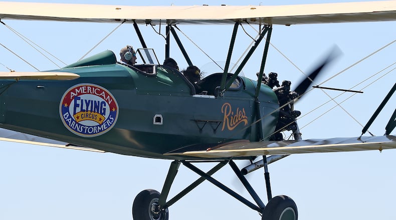 Vintage airplanes of all sort will converge on the Springfield Beckley Airport Saturday and Sunday for the annual Barnstorming Carnival. Visitors not only can see vintage airplanes from the 1920s and 1930s, but they can fly in them as well, for a fee. Along with the planes there will be fun activities for the kids and food vendors as well. Barnstorming dates back the years following WWI when pilots came home from the war. They would buy surplus airplanes and travel around, landing in farm fields, and take people for rides. BILL LACKEY/STAFF