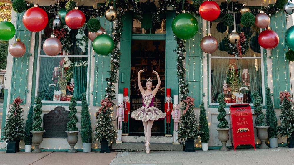 This photo provided by Ah Louis Store shows the store decorated for the holidays on Nov. 24, 2025 in San Luis Obispo, Calif. (Ah Louis Store via AP)