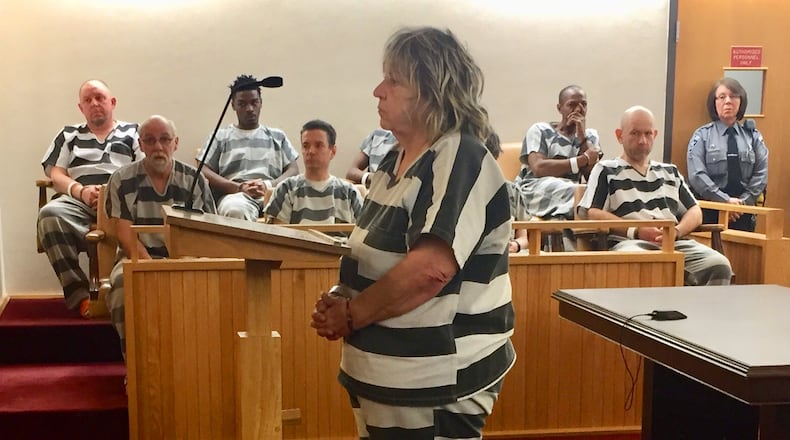 Patricia Brown is arraigned in Clark County Municipal Court on drug charges. Jeff Guerini/Staff