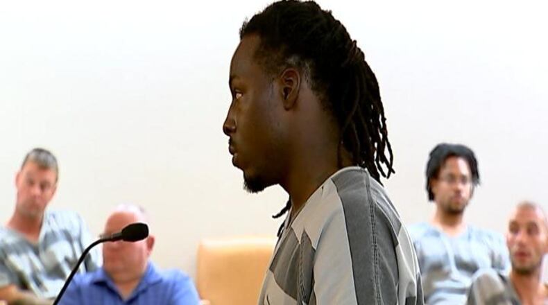 Shamarr Thigpen makes appearance in Clark County Municipal Court in July 2018. STAFF