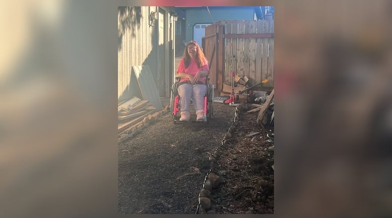 Springfielder Chelsea Forant, who lives with static encephalopathy, a damage or disease that affects the brain, was given a walkway by the Sunshine Foundation. Contributed