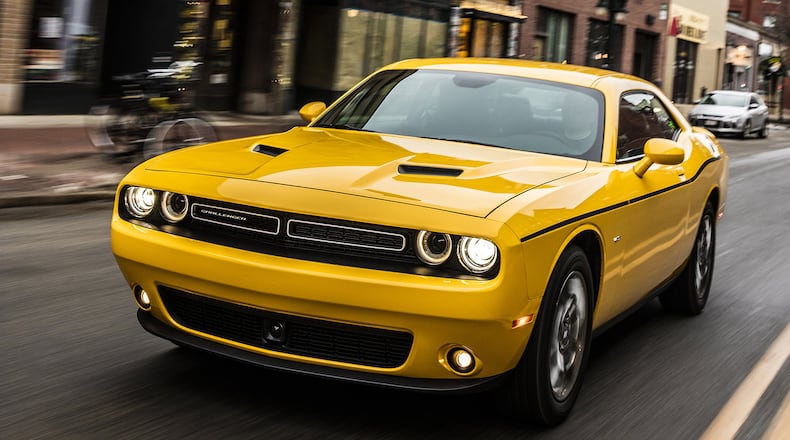 The 2018 Challenger GT is a two-door American muscle car with all-wheel drive, providing muscle car enthusiasts all-weather driving confidence exclusive to Dodge, featuring an active transfer case and front-axle disconnect. Dodge photo