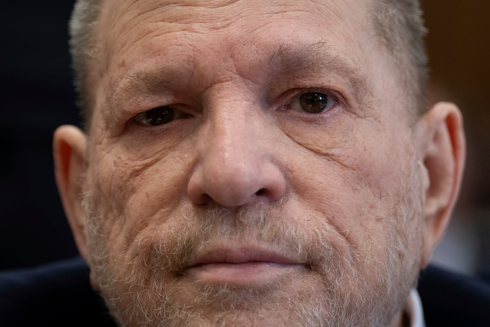 Harvey Weinstein appears in state court in Manhattan, Thursday, May 1, 2025 in New York. (AP Photo/Adam Gray, Pool)