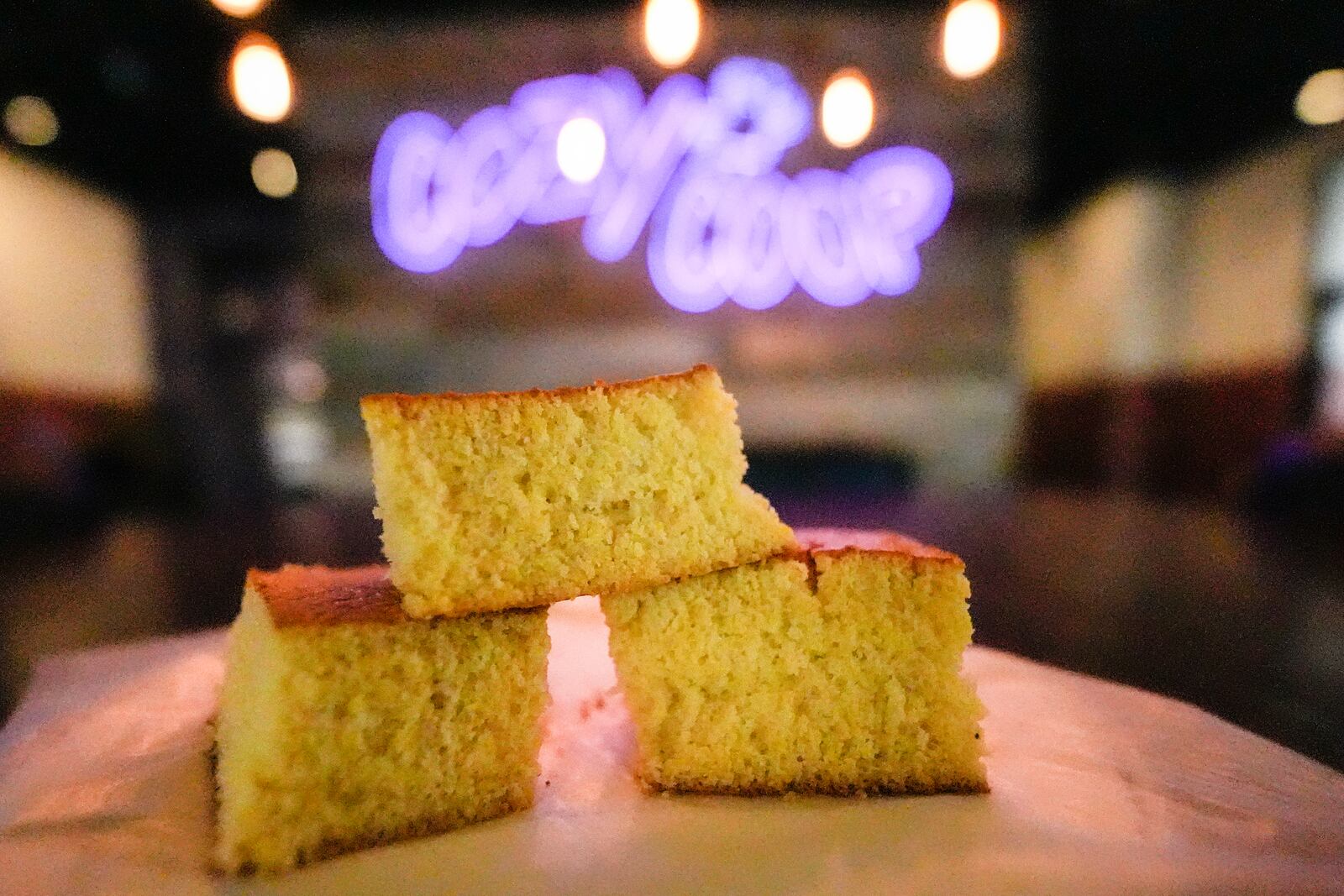 Cornbread is displayed, Tuesday, April 8, 2025, in Kennesaw. (AP Photo/Mike Stewart)