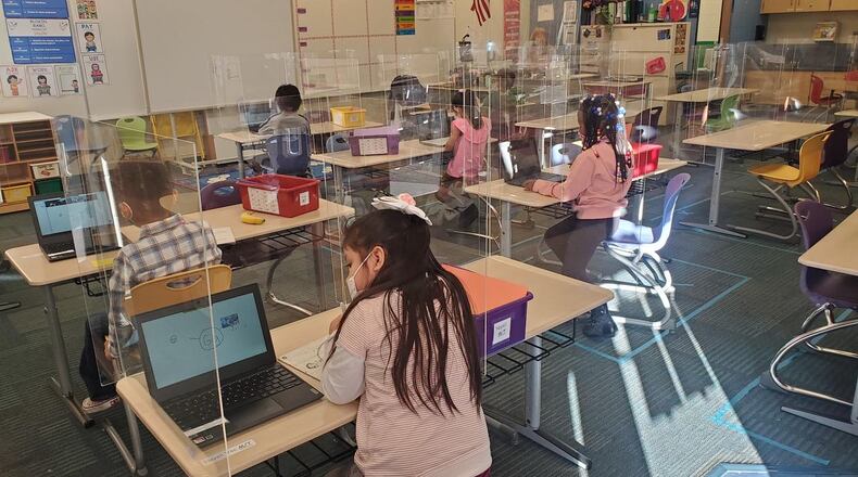 Students at Ruskin Elementary in Dayton were attending school in-person two days a week and online three days a week in November. Then Dayton Public Schools started a six-week period with no classes at all. CONTRIBUTED PHOTO