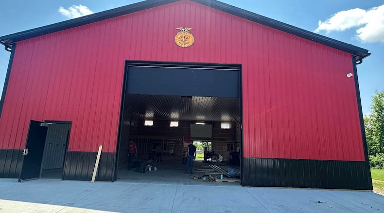 The outside of Triad Local School District’s new agricultural FFA barn. Contributed