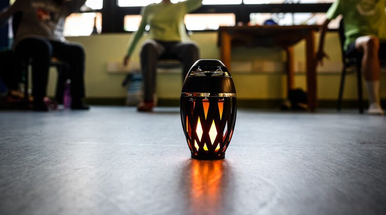 Chair yoga classes are available to older adults at Lohrey Recreation Center on Glenarm Ave. in Kettering. JIM NOELKER/STAFF