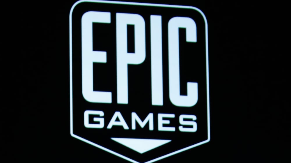 FILE - The Epic Games logo is seen in San Francisco on Sept. 1, 2010. (AP Photo/Paul Sakuma, File)