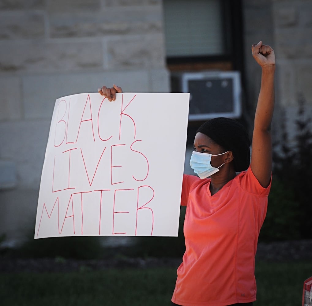 Protesters gather in Springfield today