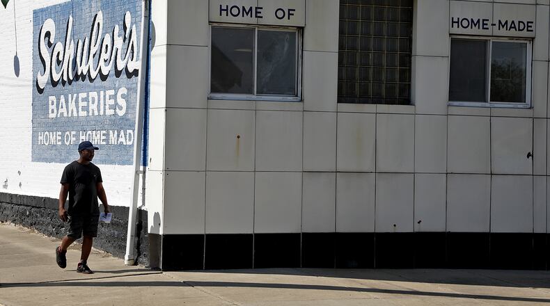 The Schuler's Bakery on East Main Street is closed because of structural issues with the building. BILL LACKEY/STAFF