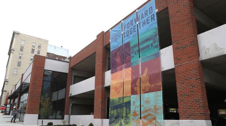 The City of Springfield's newest parking garage will be host to a viewing party for Clark County's fireworks show, Buck Creek Boom, on Saturday. The fireworks will launch from Ferncliff at Banks of Buck Creek, but will be visible across downtown and surrounding areas. BILL LACKEY / STAFF