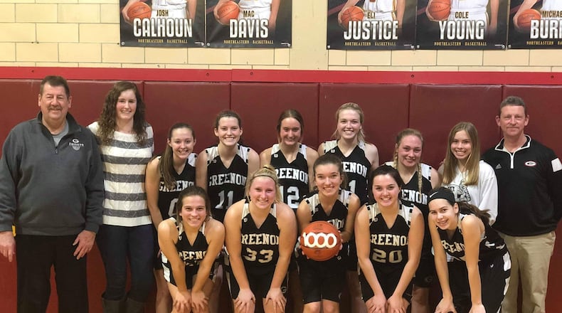 Greenon High School junior Reagan Ware scored her 1,000th career point on Jan. 22 against Northeastern High School. Ware is averaging 13.1 points per game this season. CONTRIBUTED PHOTO