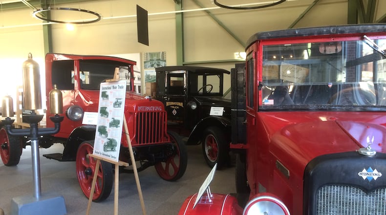 Three of the locally made trucks and the shift change whistle are preserved at the Heritage Center to help tell the company’s story. PHOTO COURTESY OF THE CLARK COUNTY HISTORICAL SOCIETY