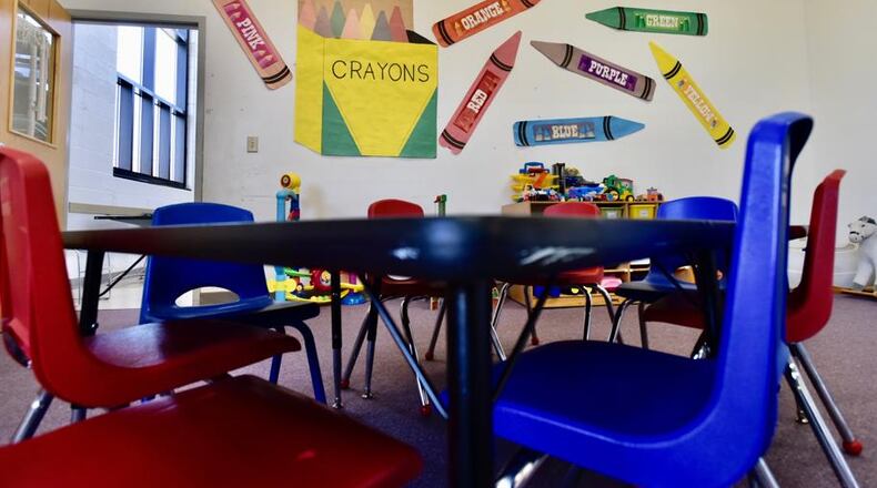 Gov. Mike DeWine’s order that only daycare centers with Temporary Pandemic Child Care license can remain open during the COVID-19 outbreak goes into effect today. NICK GRAHAM/STAFF