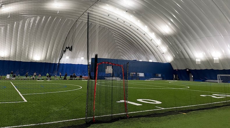 The Champion City Sports & Wellness Center, a proposed $17 million facility in Springfield, would be similar in design to the Bo Jackson Elite Sports Development dome structure in Hilliard shown here. CHRIS SCHUTTE/CONTRIBUTED