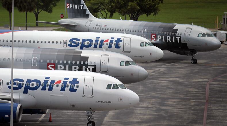 Spirit Airlines planes sit on the tarmac at the Fort Lauderdale International Airport. (File photo by Joe Raedle/Getty Images)