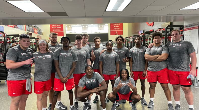 Ohio State football early enrollees for the class of 2023 (Photo contributed by Ohio State Athletics)
