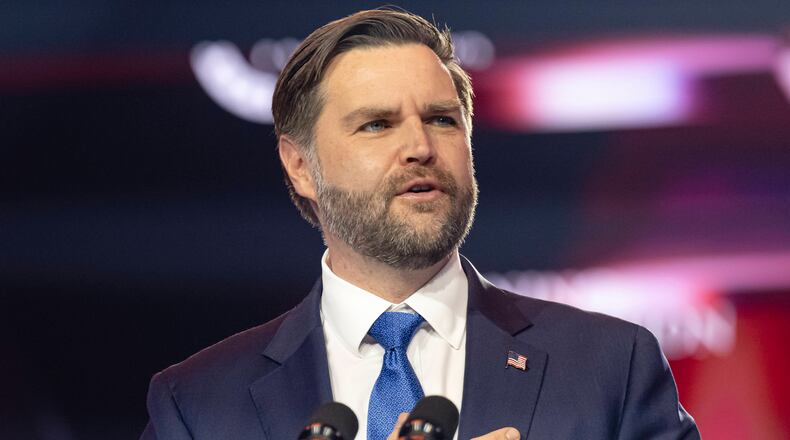 FILE - Vice President JD Vance speaks during Turning Point USA's AmericaFest 2025, Dec. 21, 2025, in Phoenix. (AP Photo/Jon Cherry, File)