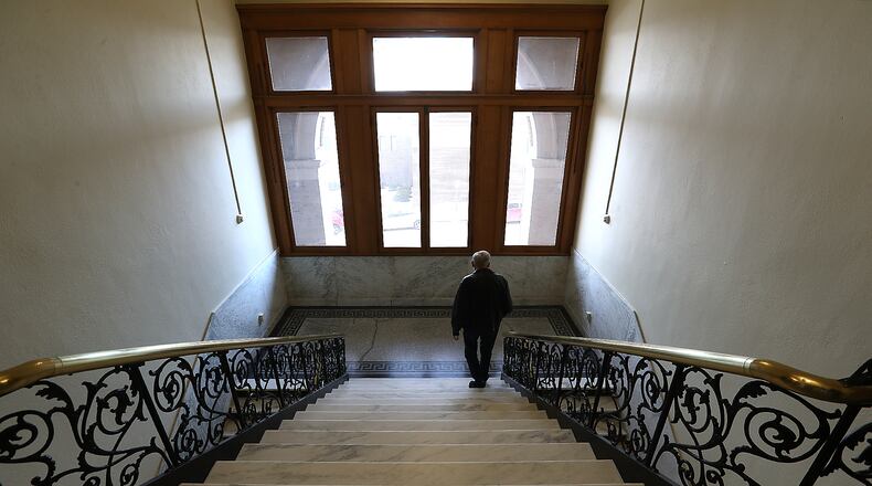 Clark County had a ribbon cutting ceremony and held public tours for the newly renovated A.B. Graham Building in downtown Springfield Wednesday. The historic building, where several county offices are located, was closed for over a year for renovations and modernizing. BILL LACKEY/STAFF