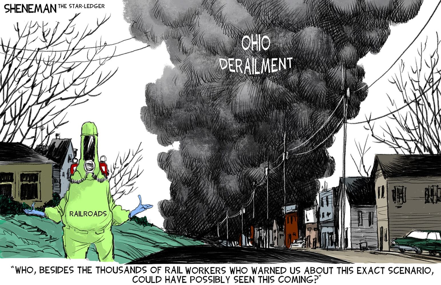 WEEK IN CARTOONS: Ohio derailment, unidentified flying objects and more