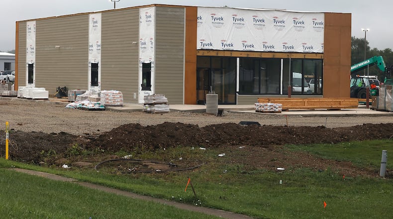 The new McDonalds restaurant under construction in New Carlisle Friday, August 2, 2024. BILL LACKEY/STAFF