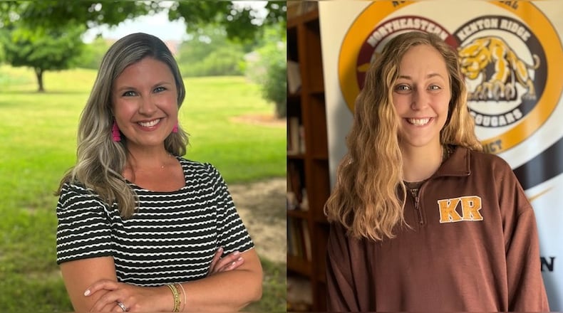 Alicia Anstine will serve as assistant principal at Kenton Ridge High School and Alyssa Woolever will serve in the same position at Kenton Ridge Middle School for the 2025-26 school year. CONTRIBUTED