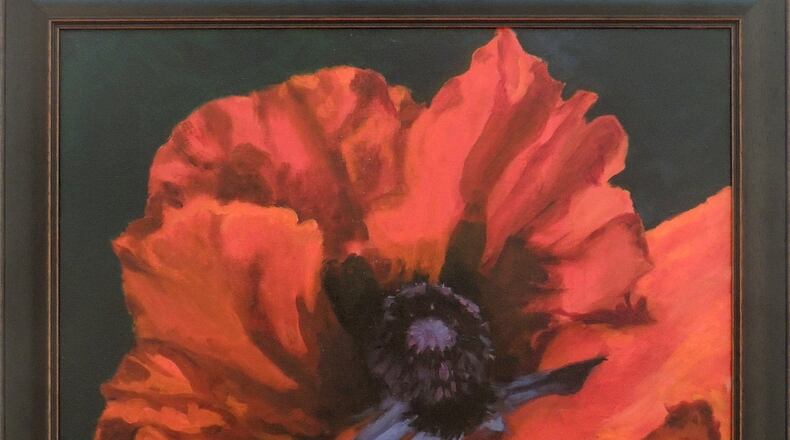 The oil on canvas painting “Miss Scarlet” by Deidre Lucas earned one of three honorable mention places at the Springfield Museum of Art’s 71st annual Juried Members Exhibition on display through Aug. 6. CONTRIBUTED