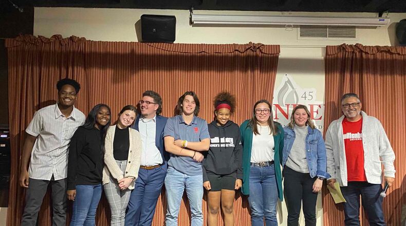 Eight students participated in Wittenberg University's Tiger Tank along with Professor Kevin Steidel (right). Contributed/Wittenberg University
