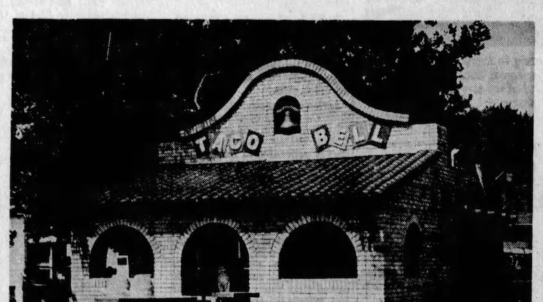 The first Taco Bell in Springfield opened in 1968, marking the California-based chain's first restaurant east of the Mississippi. This clipping is from the News-Sun archives housed at the Clark County Heritage Center.