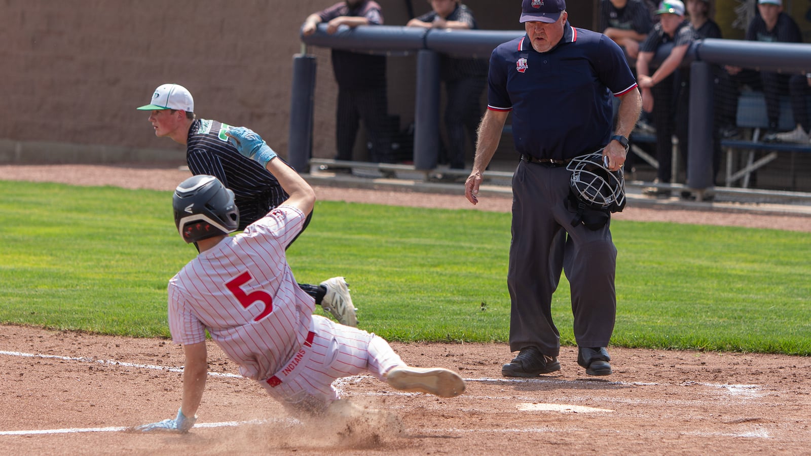 Cedarville's Zach Creeden scores during one of the Indians' rallies in Wednesday's Division VII region final victory over Fayetteville-Perry at Cedarville University. Jeff Gilbert/CONTRIBUTED