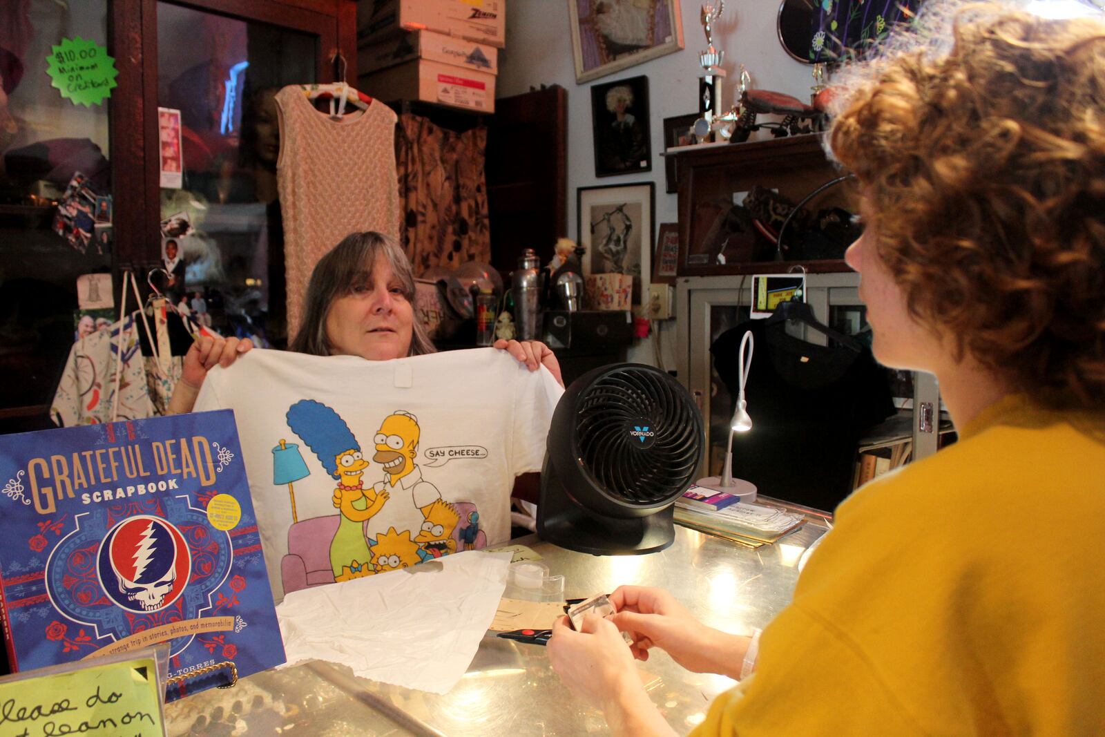 Oregon District resident Janet Phillips opened Feathers Vintage Clothing more than 40 years ago.