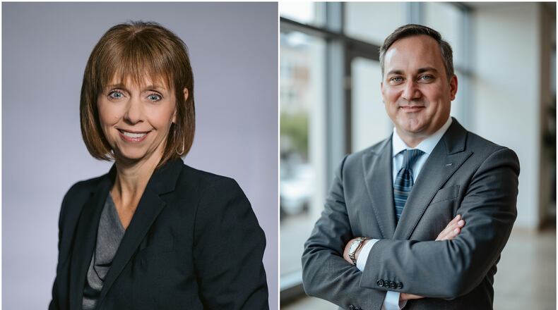 Suzanne Klopfenstein, left, and Rob Rohr