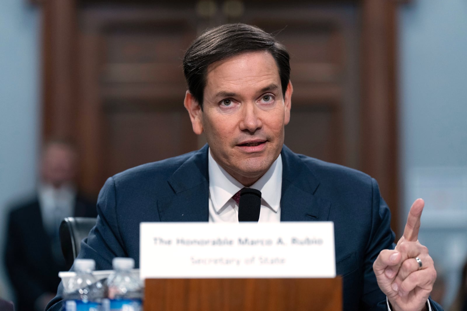 Secretary of State Marco Rubio testifies before House Committee on Appropriations subcommittee budget hearing for the Department of State and related programs on Capitol Hill in Washington, Wednesday, May 21, 2025. (AP Photo/Jose Luis Magana)