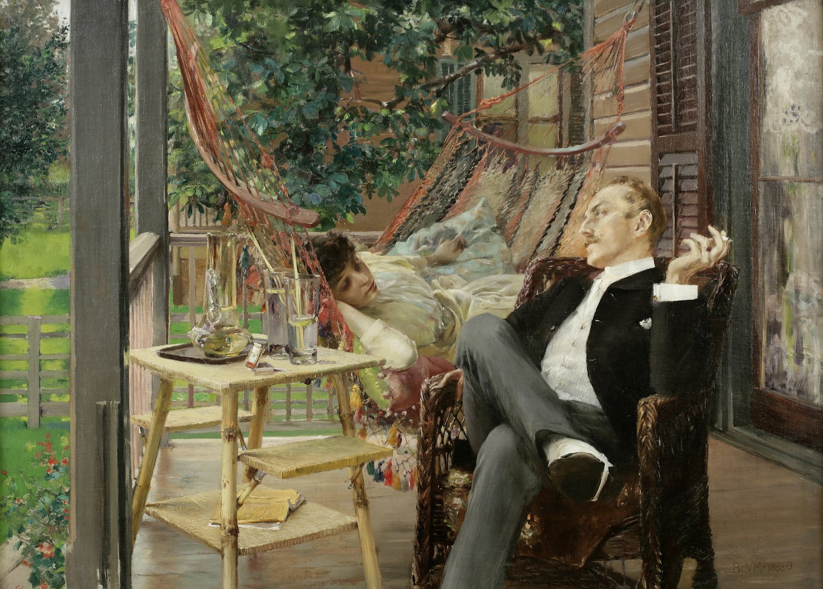 Robert Frederick Blum’s painting is entitled ” Two Idlers.” CONTRIBUTED