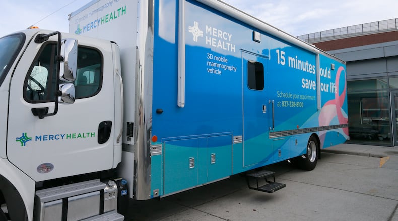 Community Mercy Health Partner’s new 3D Mobile Mammography Vehicle. Bill Lackey/Staff