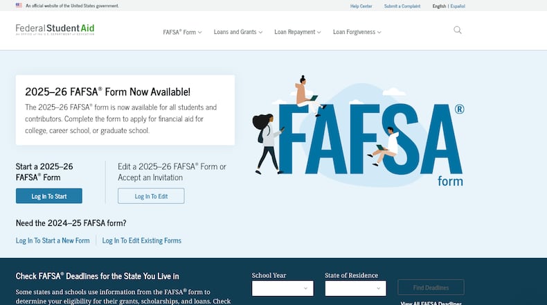 The 2025-26 FAFSA application for federal student aid is available.