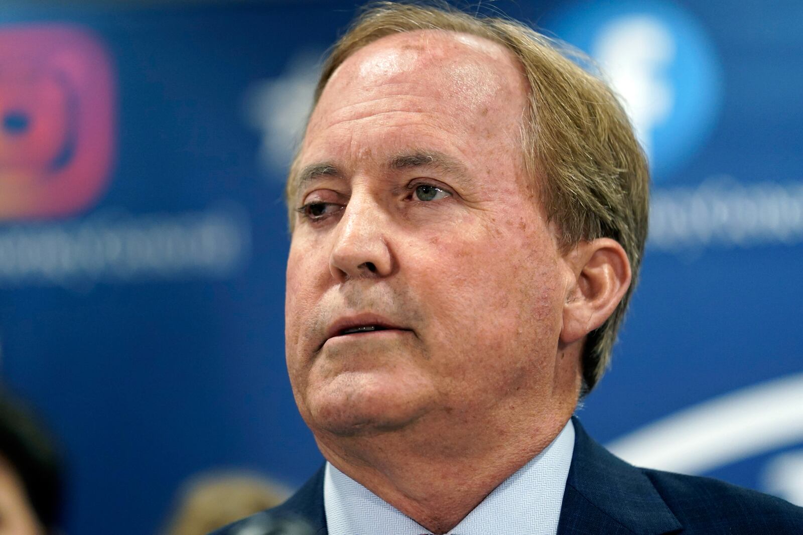 FILE - Texas Attorney General Ken Paxton makes a statement at his office, May 26, 2023, in Austin, Texas. (AP Photo/Eric Gay, File)