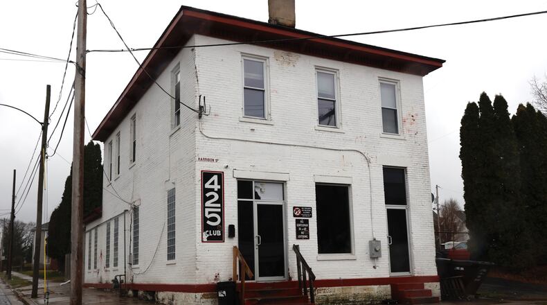 The 425 Club on Harrison Street in Springfield, where a woman was shot March 16, 2023. BILL LACKEY/STAFF
