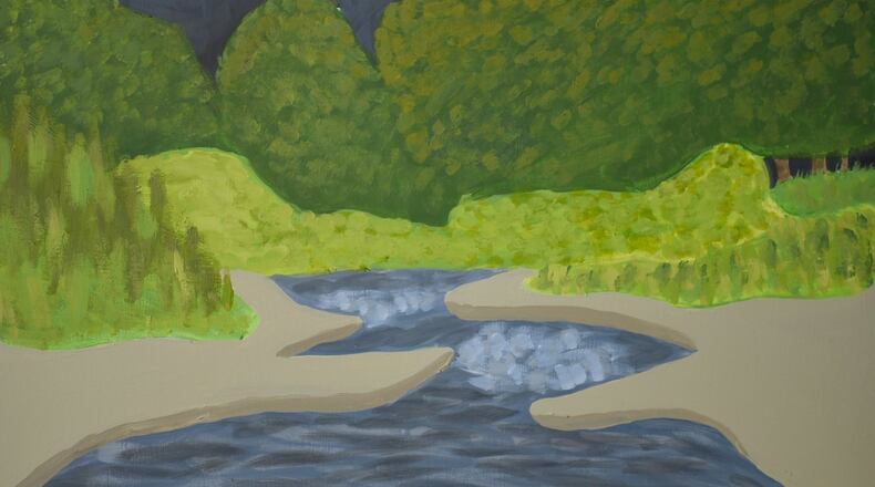 Project Jericho’s latest exhibition, “Afternoon in the Park,” will open at 5 p.m. Thursday, Dec. 14 at Clark State Community College. Shawnee High School freshman Merideth Risteff’s painting for the month of April will be one of the works and is featured as the cover of an original calendar. Contributed photo