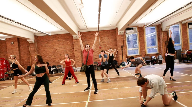 The cast of the new touring version of "Elf The Musical" has been preparing for its opening show here on Saturday, Nov. 1 at the Clark State Performing Arts Center. CONTRIBUTED