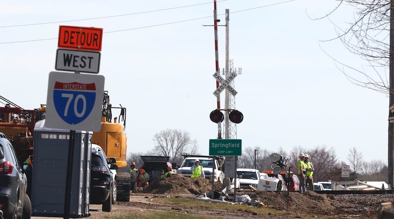 Work continues on cleanup of the train derailment in Clark County Monday, March 6, 2023. BILL LACKEY/STAFF