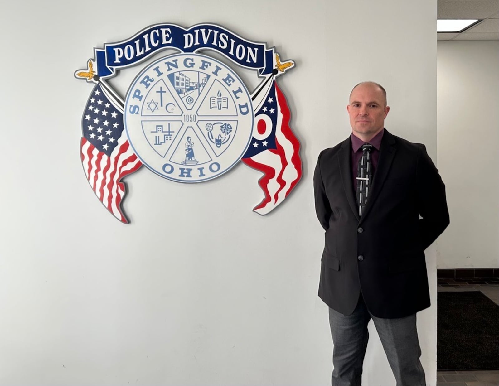 Springfield Police Division Lt. Matthew Buynak, of the investigations division, speaks at a press conference regarding a fatal weekend stabbing at police headquarters Monday, Nov. 3, 2025. JESSICA OROZCO/STAFF