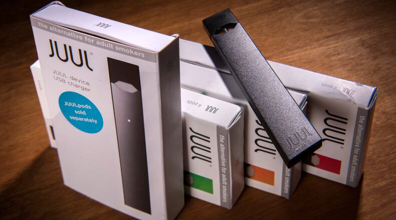 JUUL will stop selling flavored e-cigarette pods in stores. Washington Post photo by Bill O’Leary