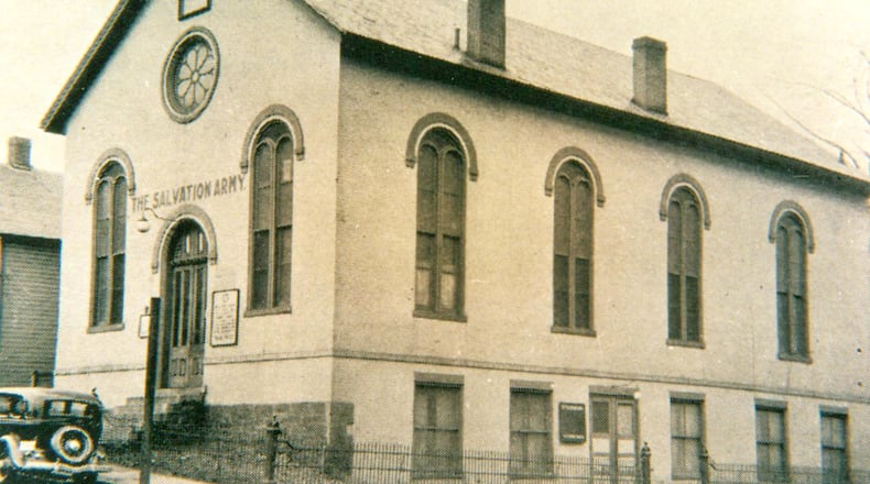 One of the first church buildings in Springfield, which stood at the southwest corner of Fisher and Columbia at 35 N. Fisher, was built in 1850 for St. John's Evangelical Lutheran. PHOTO COURTESY OF THE CLARK COUNTY HISTORICAL SOCIETY