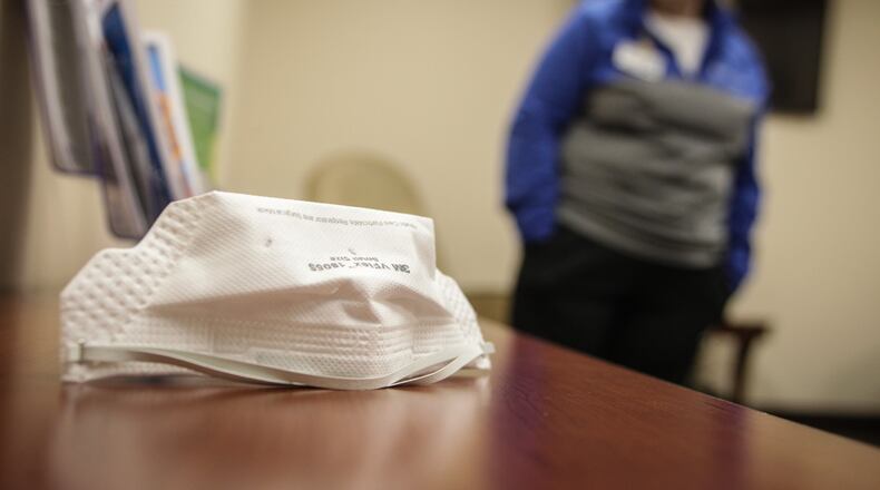 N95 respirator masks are now going to be reprocessed at Miami Valley North. Premier Health now has in-house mask sterilization. JIM NOELKER/STAFF