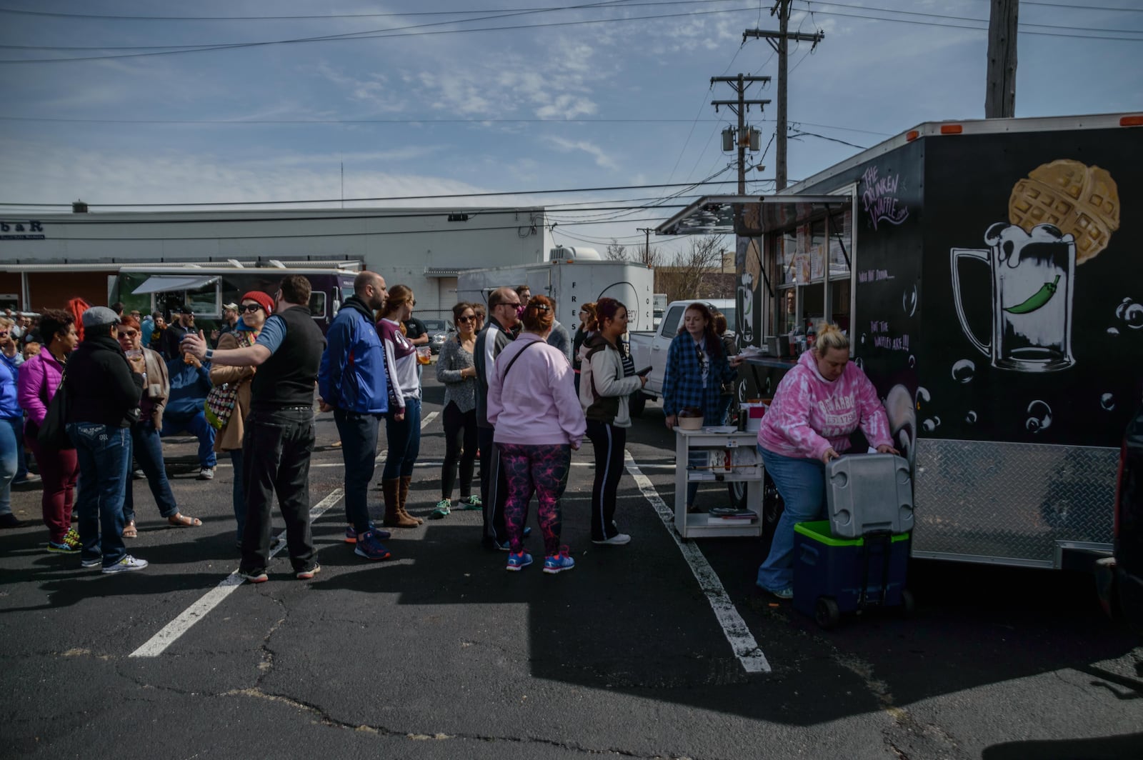 The first Brunch! Food Truck Rally was held Sunday, April 2, 2017 at Yellow Cab in downtown Dayton. The Drunken Waffle and Smokin’ Bee-Bee-Q will start hosting monthly Brunch! Food Truck Rallies at Yellow Cab on the first Sunday of every month from April through September. PHOTO / Tom Gilliam