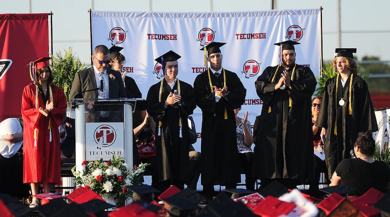 Tecumseh High School held its 2022 commencement exercises Friday, June 3, in the football stadium. FILE