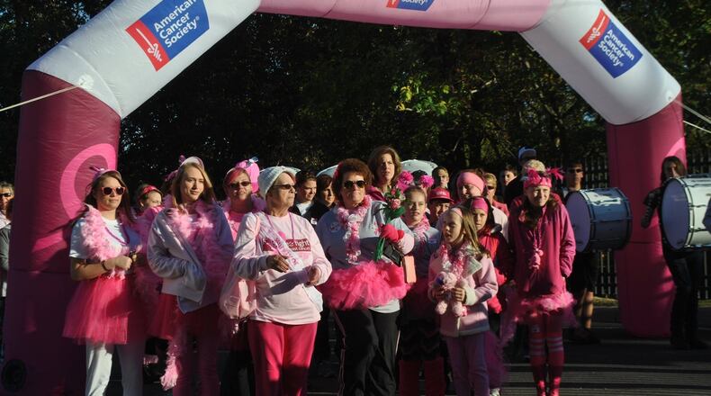 Scenes from past Making Strides Against Cancer’s Springfield Walk. The Saturday, Oct. 7 event starts with registration at 8 a.m. and the walk at 9 a.m. STAFF FILE PHOTOS