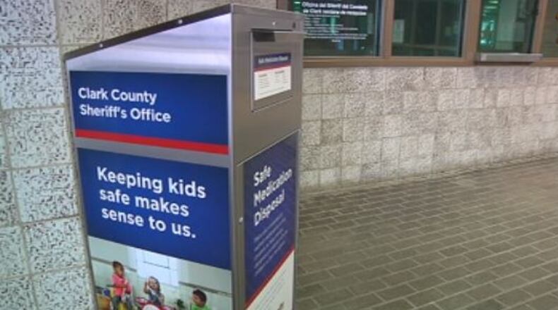 The Clark County Combined Health District opened a drug disposal box that allows residents to safely dispose of their unused and unwanted medications. The box is available 24 hours a day, seven days a week. JENNA LAWSON/STAFF